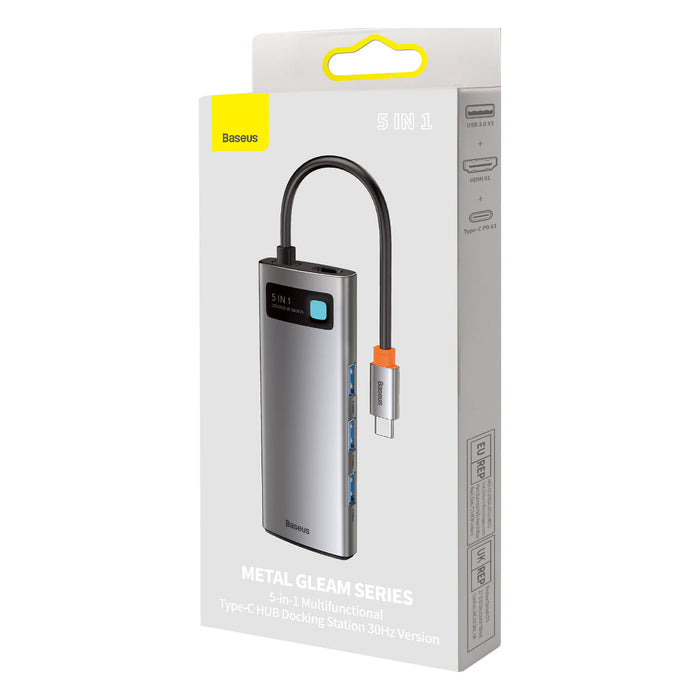 Baseus USB-C adapter packaging with a white background