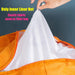 White inner liner net being held above an orange bag with text about its use.
