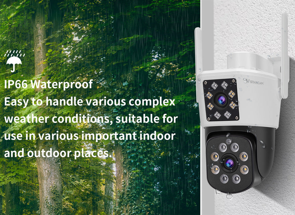 Vstarcam C662DR Security Camera Full Color Night Vision Dual Lens