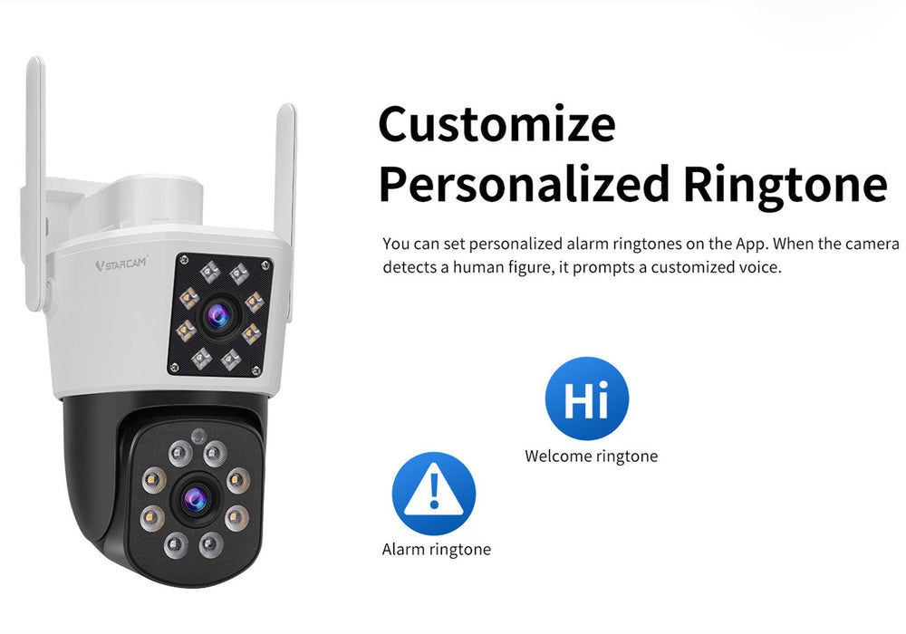 Vstarcam C662DR Security Camera Full Color Night Vision Dual Lens