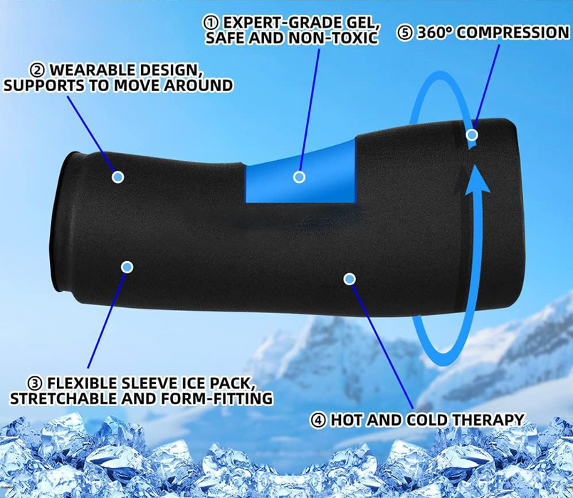 Gel Pack for Injury Cold Wrap for Knee Calf Elbow