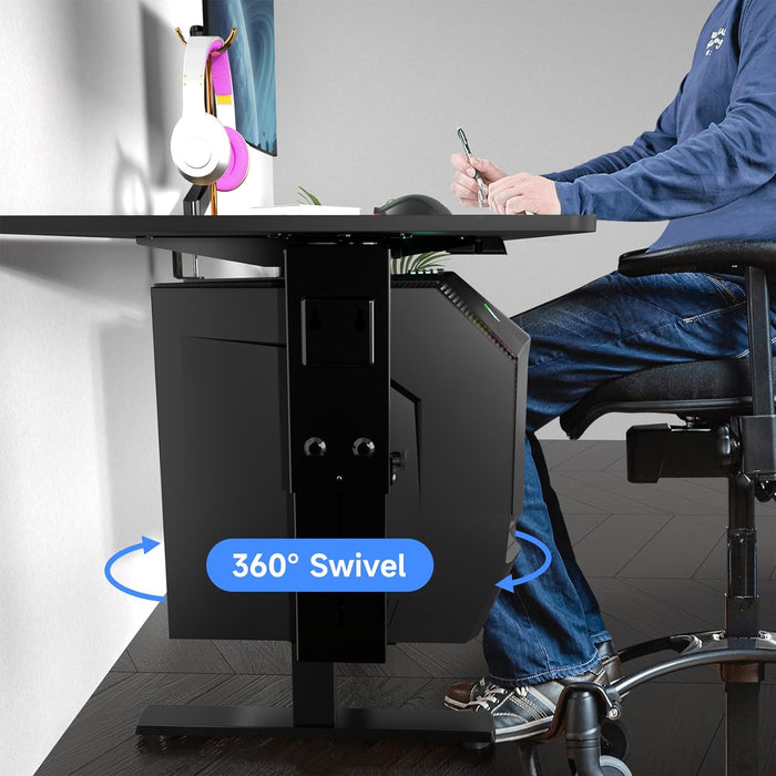 Universal Under Desk Wall Mount Computer Case Holder — Off The Back