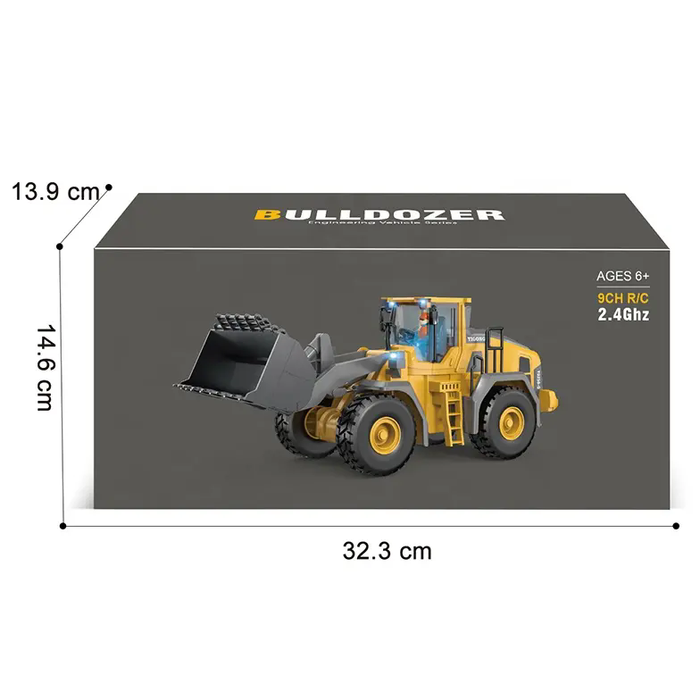 9 Channel Remote Control Construction Bulldozer Toy
