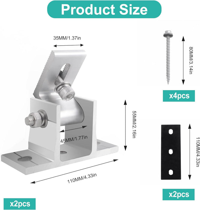 Adjustable Solar Panel Mounting Bracket