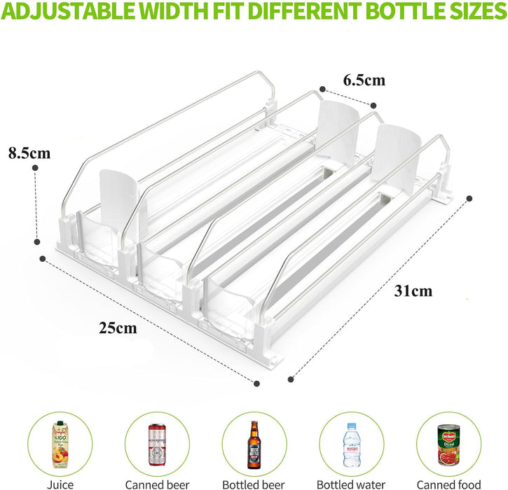 3 Row Soda Can Dispenser with Spring Loaded Pusher