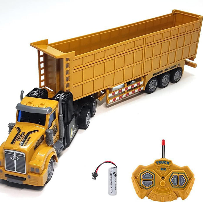 4 Channel Remote Control Dump Truck with Trailer Toy