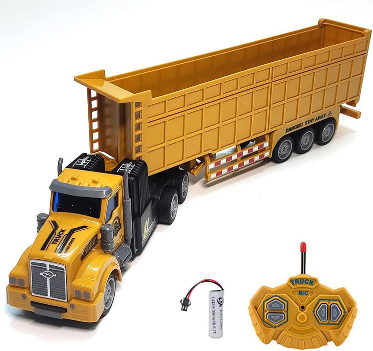 4 Channel Remote Control Dump Truck with Trailer Toy
