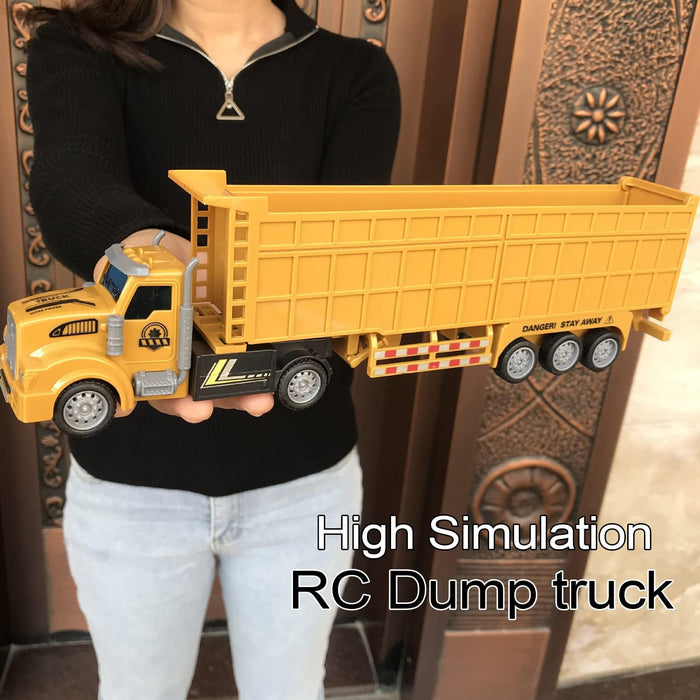 4 Channel Remote Control Dump Truck with Trailer Toy