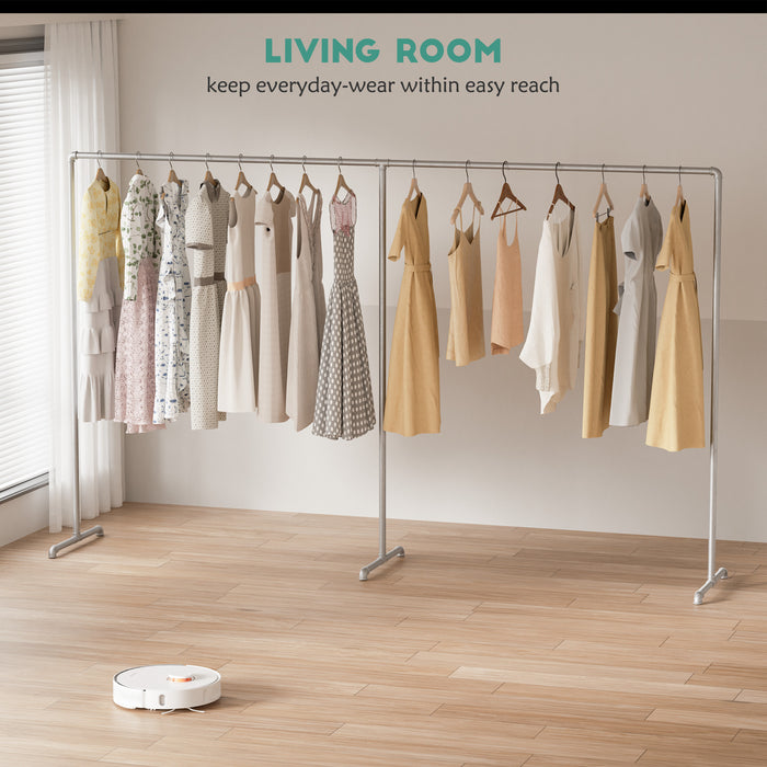 Foldable Bamboo Garment Rack with Storage Bag