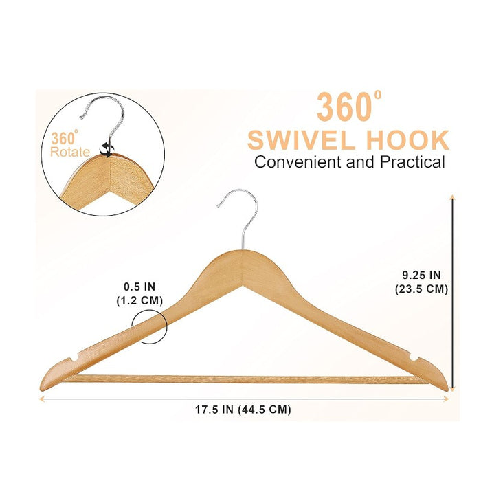 Wooden Hangers -10 Pack