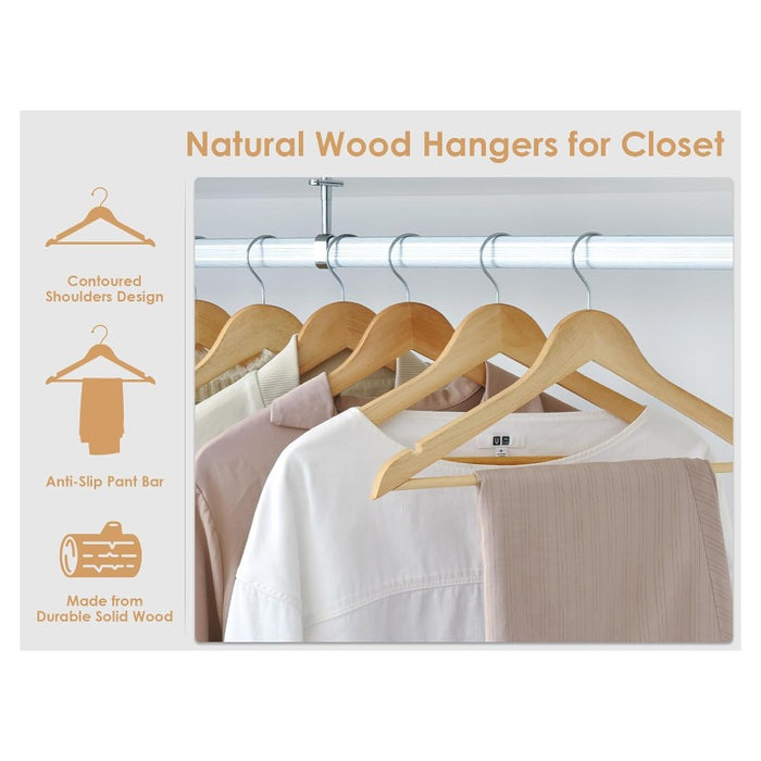 Wooden Hangers -10 Pack
