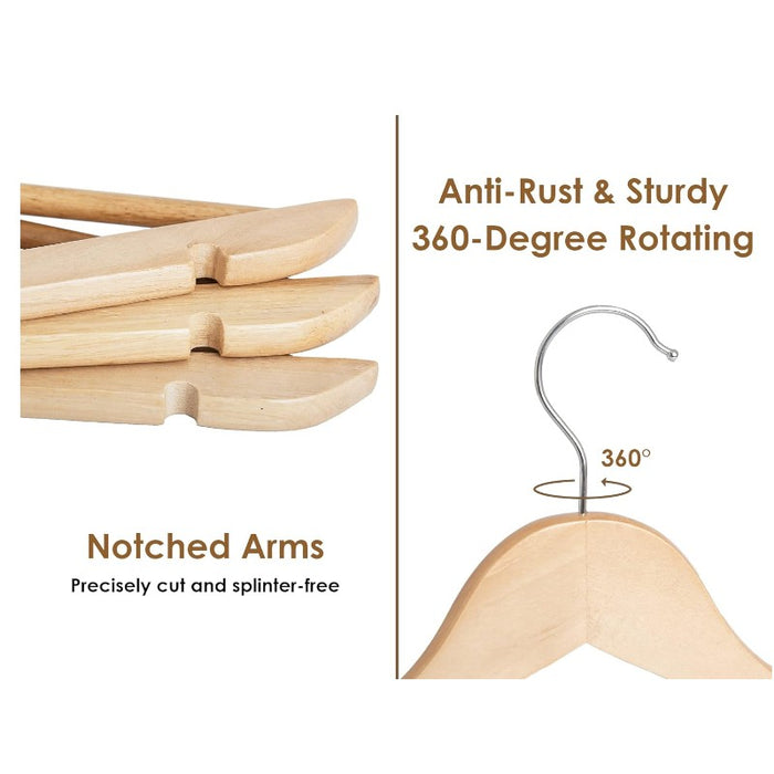 Wooden Hangers -10 Pack