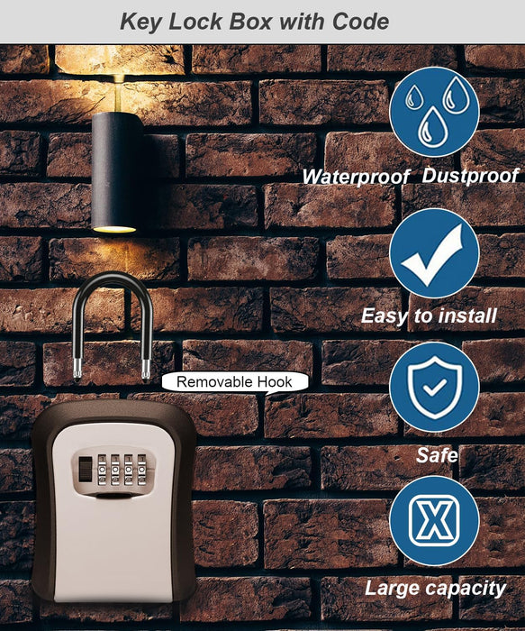 Wall Mounted and Portable Key Lock Box
