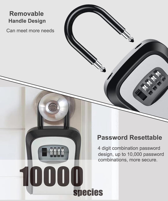 Wall Mounted and Portable Key Lock Box