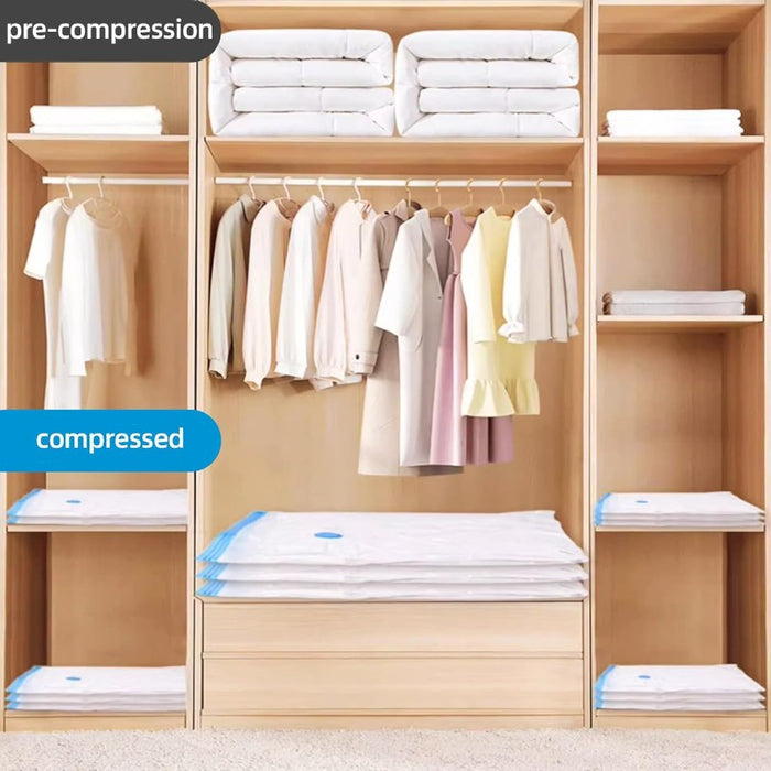 12 Combo Vacuum StorageBags with 1 Hand Pump