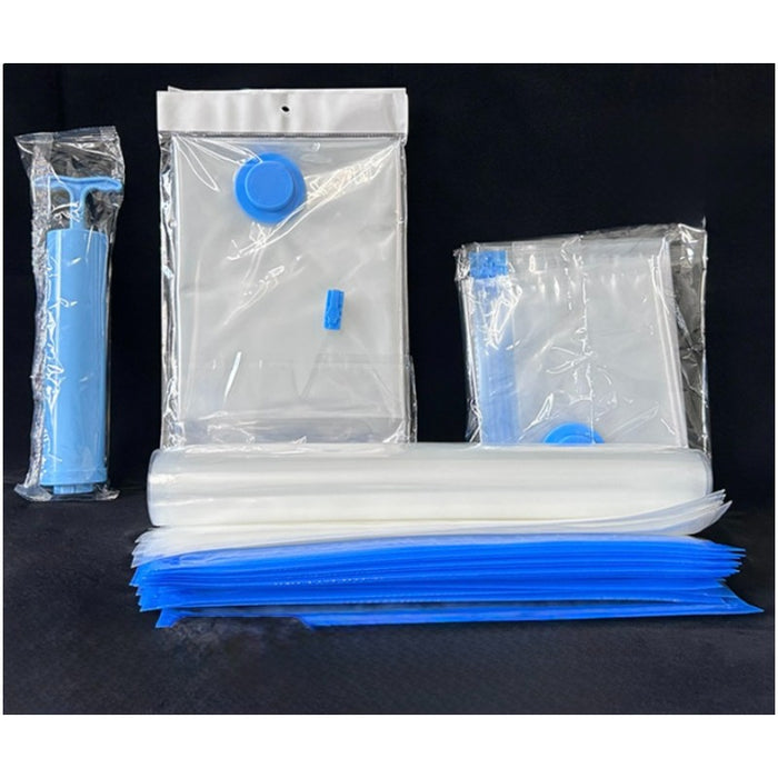 12 Combo Vacuum StorageBags with 1 Hand Pump
