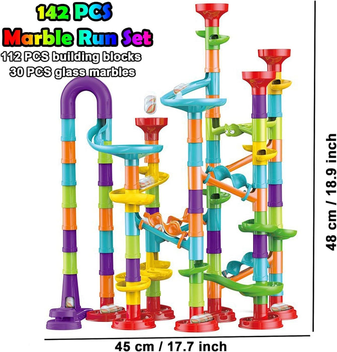 Piece DIY Marble Run Race- 142Pcs