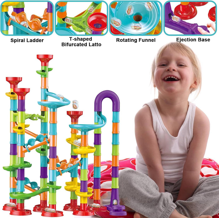 Piece DIY Marble Run Race- 142Pcs