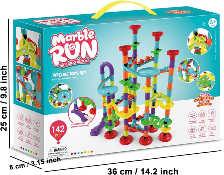 Piece DIY Marble Run Race- 142Pcs