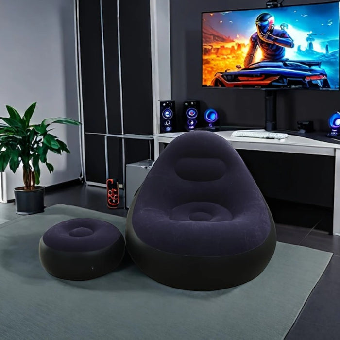 Inflatable Leisure Sofa Chair & Footstoo