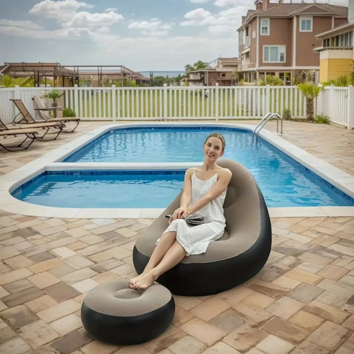 Inflatable Leisure Sofa Chair & Footstoo