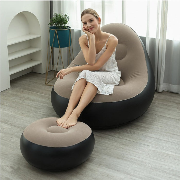Inflatable Leisure Sofa Chair & Footstoo