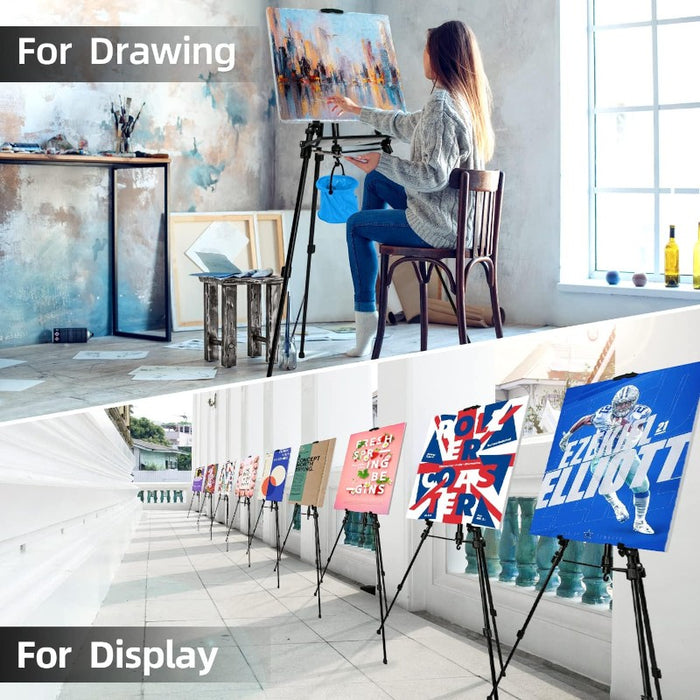 Metal Tripod for Painting & Display with Detachable Tray