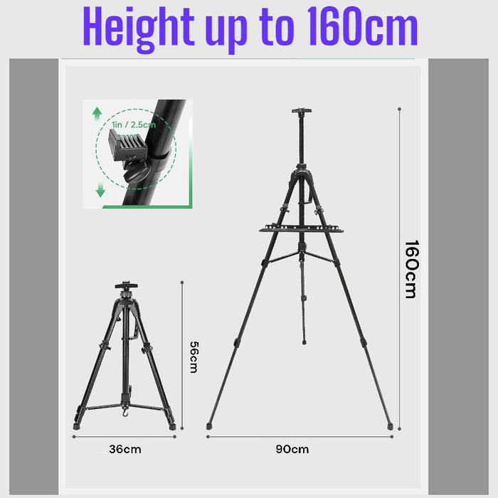 Metal Tripod for Painting & Display with Detachable Tray