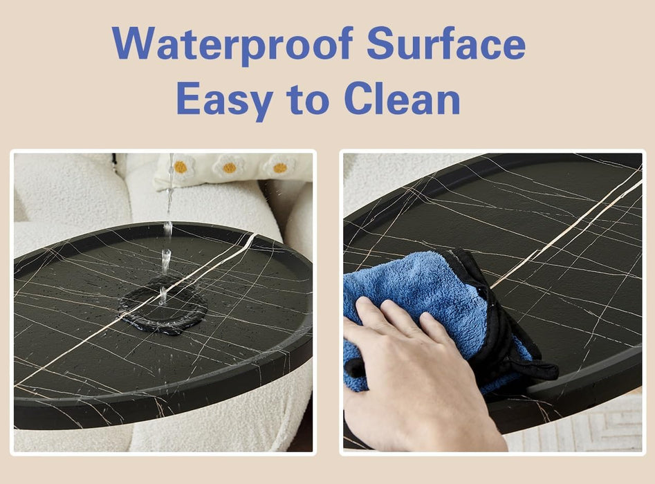 Small Side Table C-Shaped End Table for Sofa and Bed