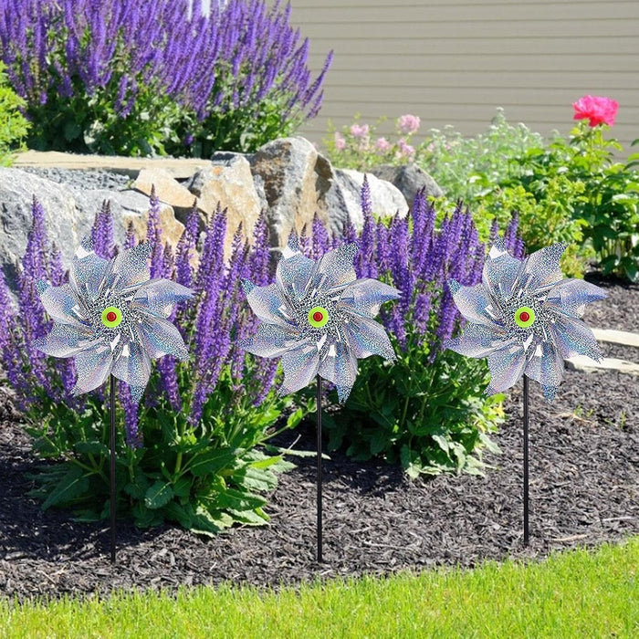 Reflective Pinwheels with Stakes- 10 Pack