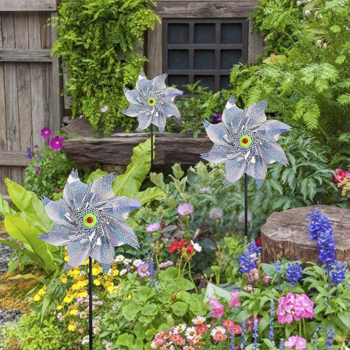 Reflective Pinwheels with Stakes- 10 Pack