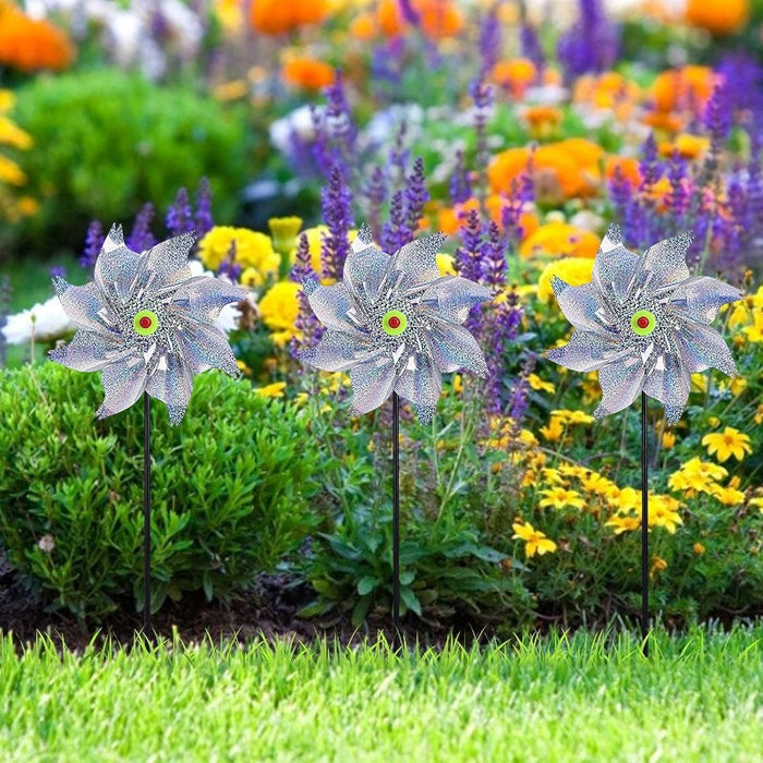 Reflective Pinwheels with Stakes- 10 Pack