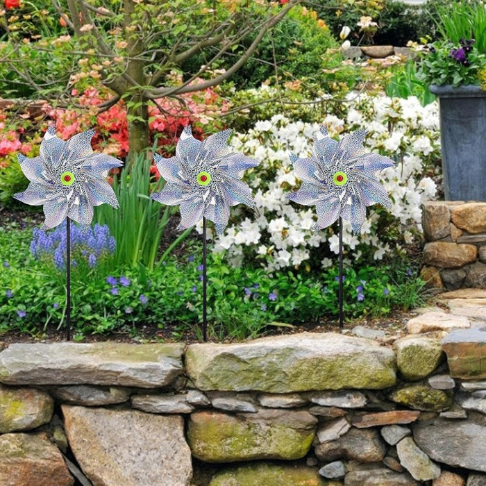 Reflective Pinwheels with Stakes- 10 Pack