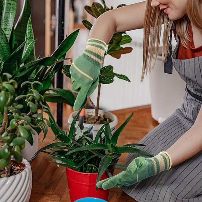 12 Pairs Rubber Coated Work Gloves