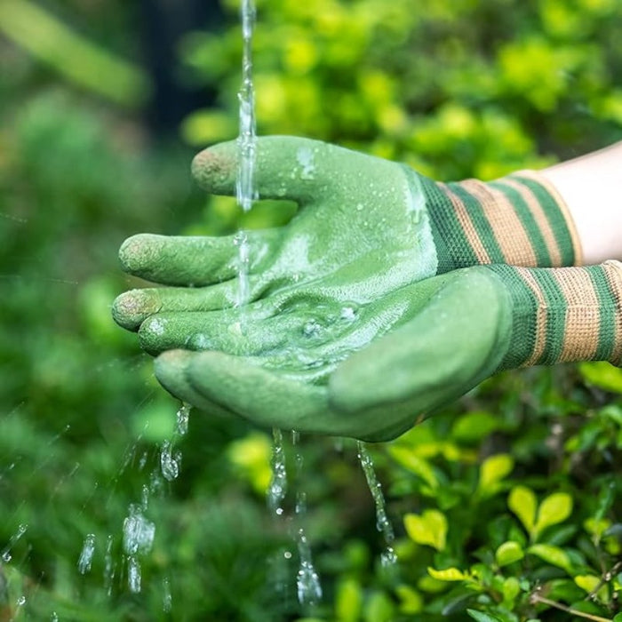 12 Pairs Rubber Coated Work Gloves