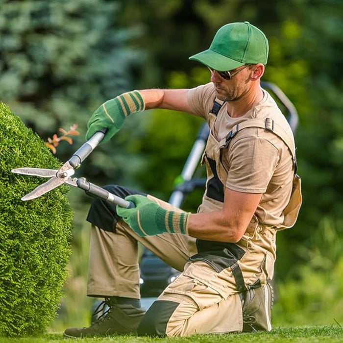 12 Pairs Rubber Coated Work Gloves