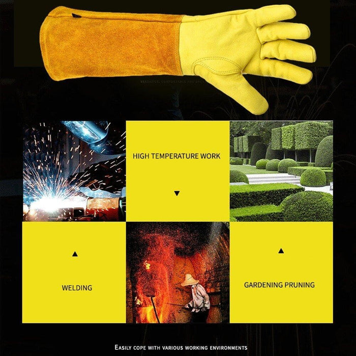 Thorn Proof Long Garden Gloves -Yellow