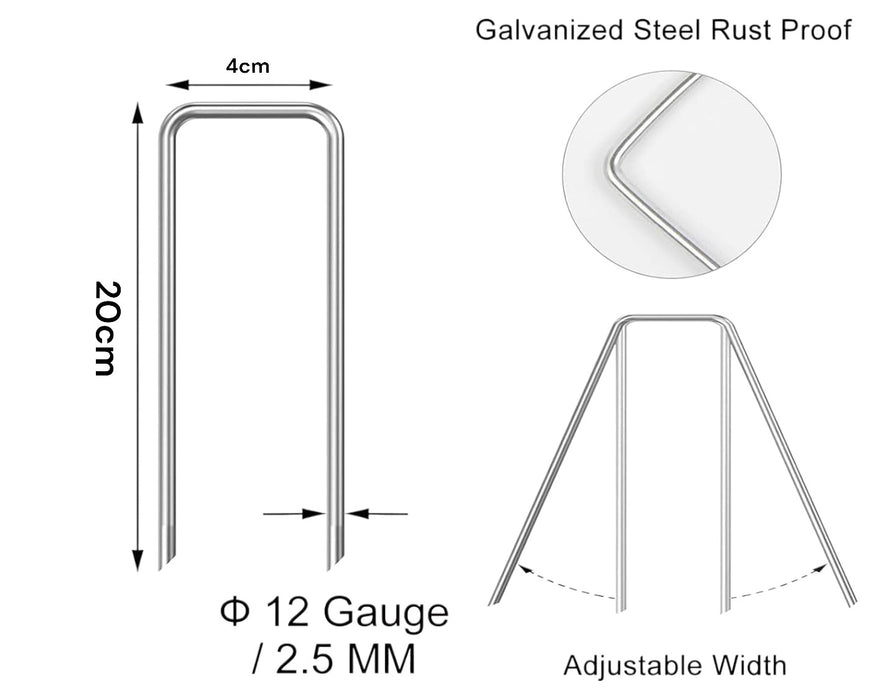 U-Shaped Landscape Staples - 50 Pack