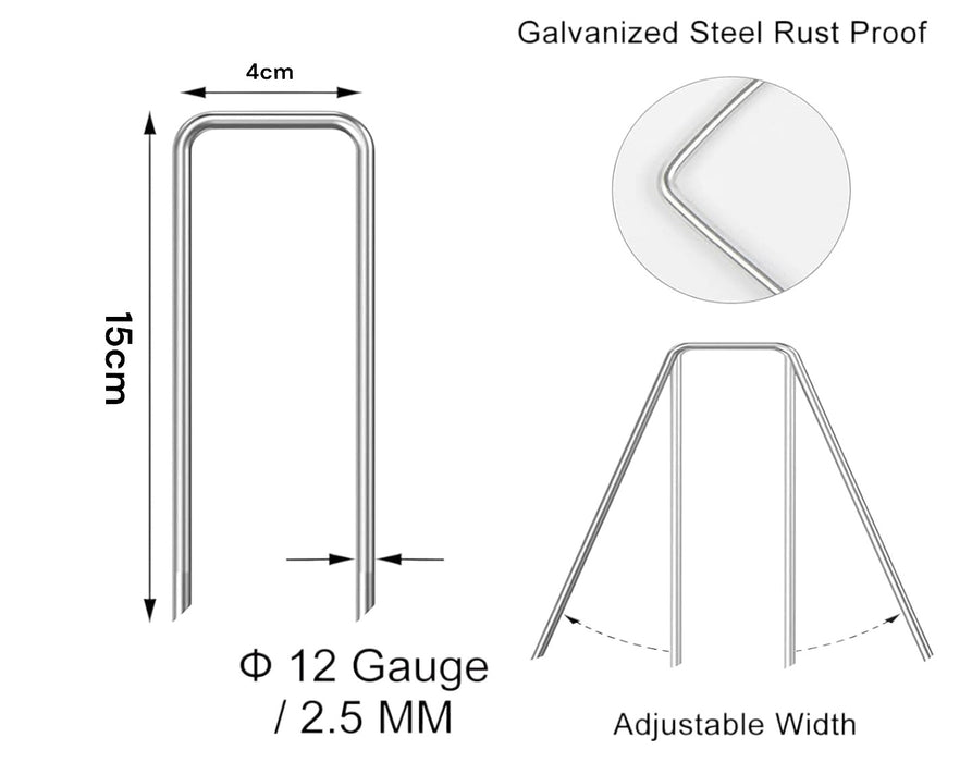U-Shaped Landscape Staples - 50 Pack