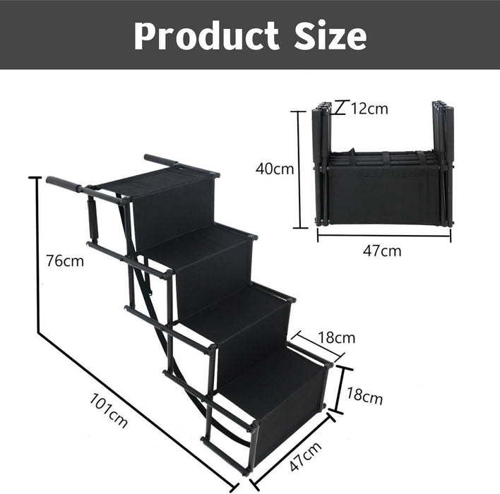 Foldable Dog Stairs for Car -4 Steps