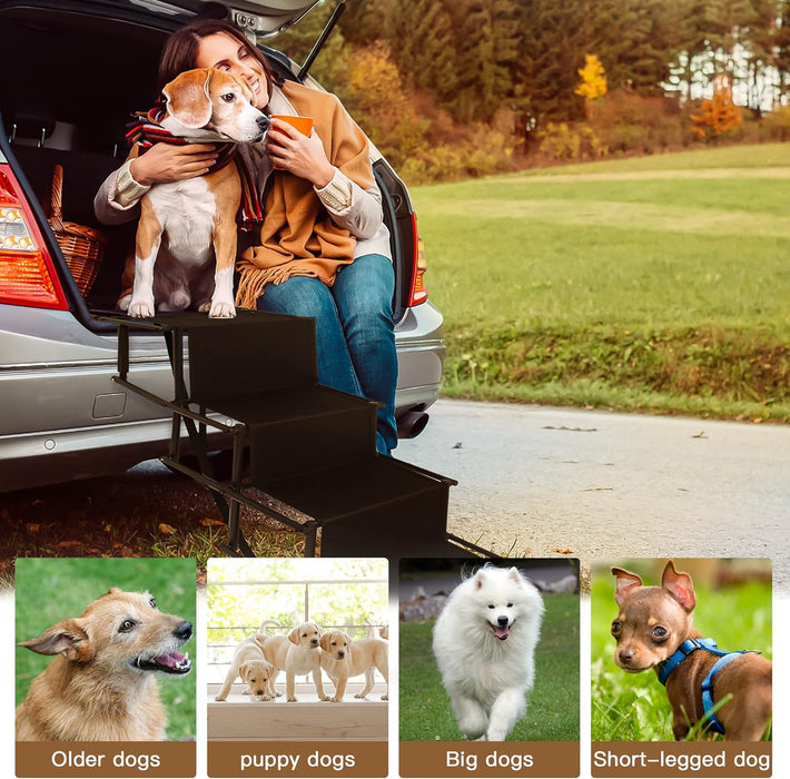 Foldable Dog Stairs for Car -4 Steps