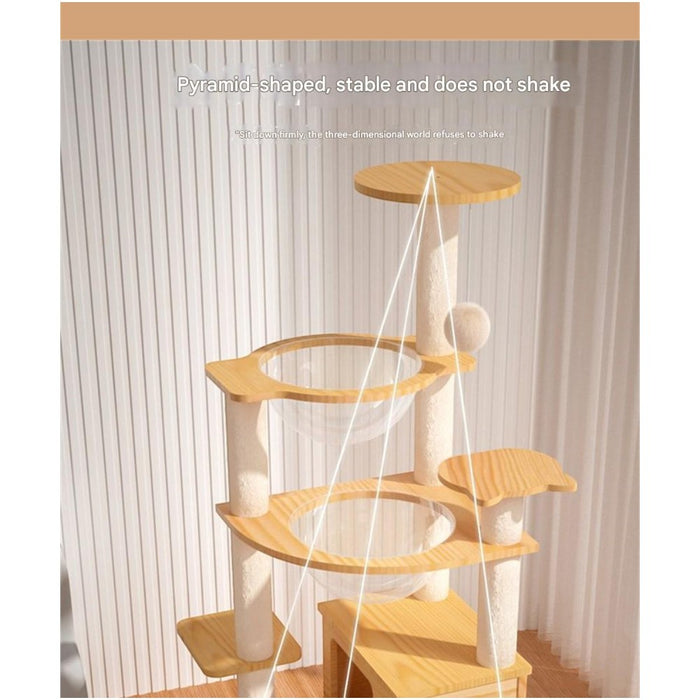 Cat Tree Tower with Space Capsule 130cm