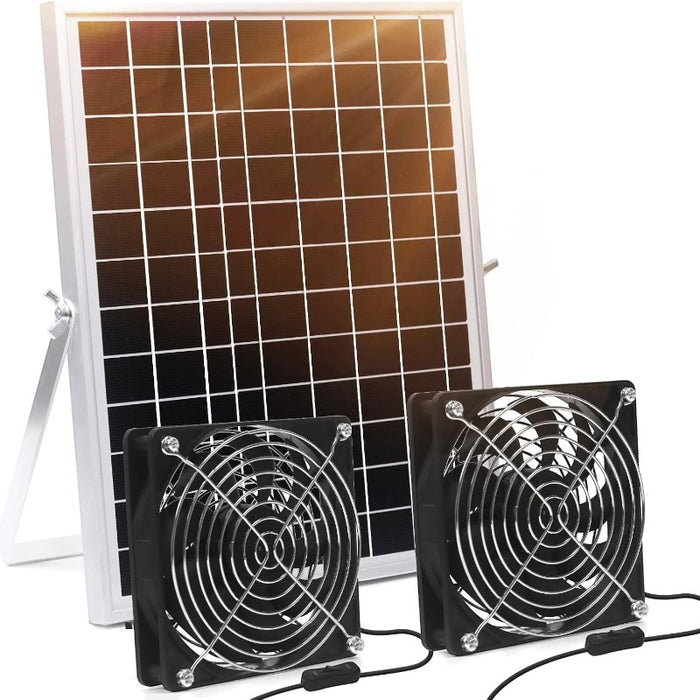 15W Solar Powered Dual Fan Kit