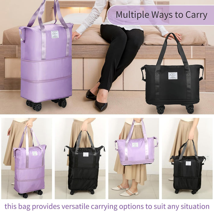 Foldable Duffel Bag with Wheels