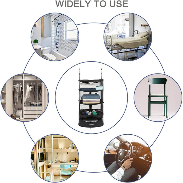 3-Shelf Hanging Closet Organizer