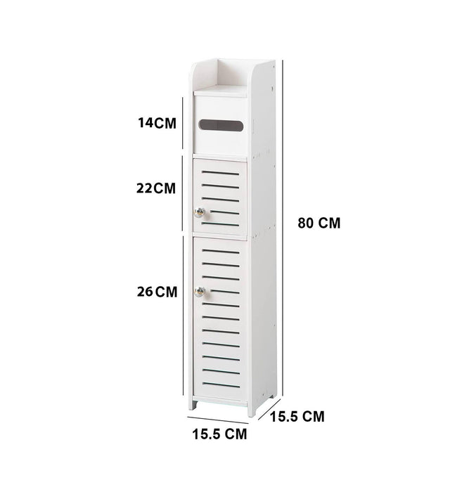 Bathroom Storage Cabinet Toilet Storage Cabinet for Small Spaces - Black