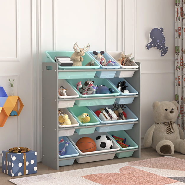 Kids Toy Storage with Plastic Bins