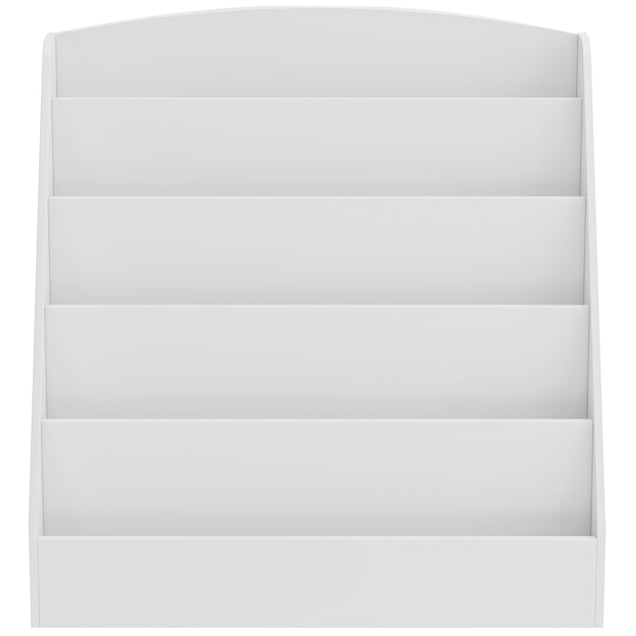 5-Tier Kids Bookcase Book Shelf - White