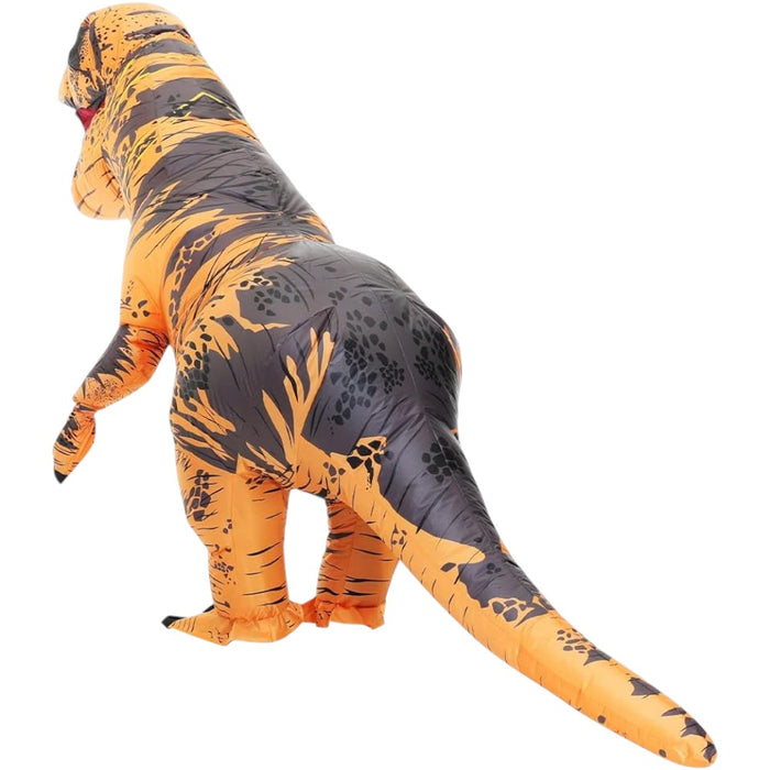 Inflatable Muscle T-Rex Costume – Brown Dinosaur Suit with Fan and Battery Box
