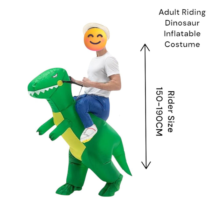 Green Inflatable Dinosaur Rider